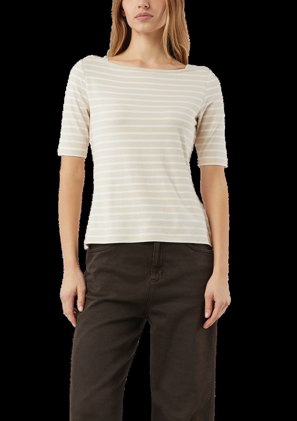 Feminines Streifenshirt aus Viskosejersey