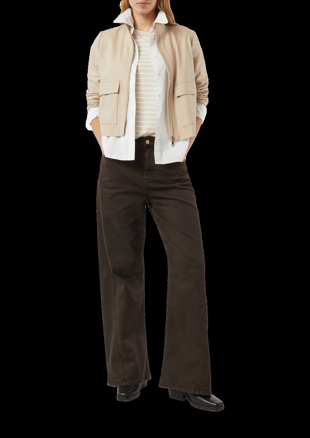 Feminines Streifenshirt aus Viskosejersey