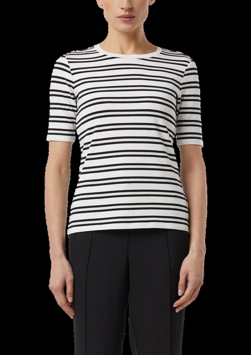 Schmales T-Shirt mit Streifenmuster