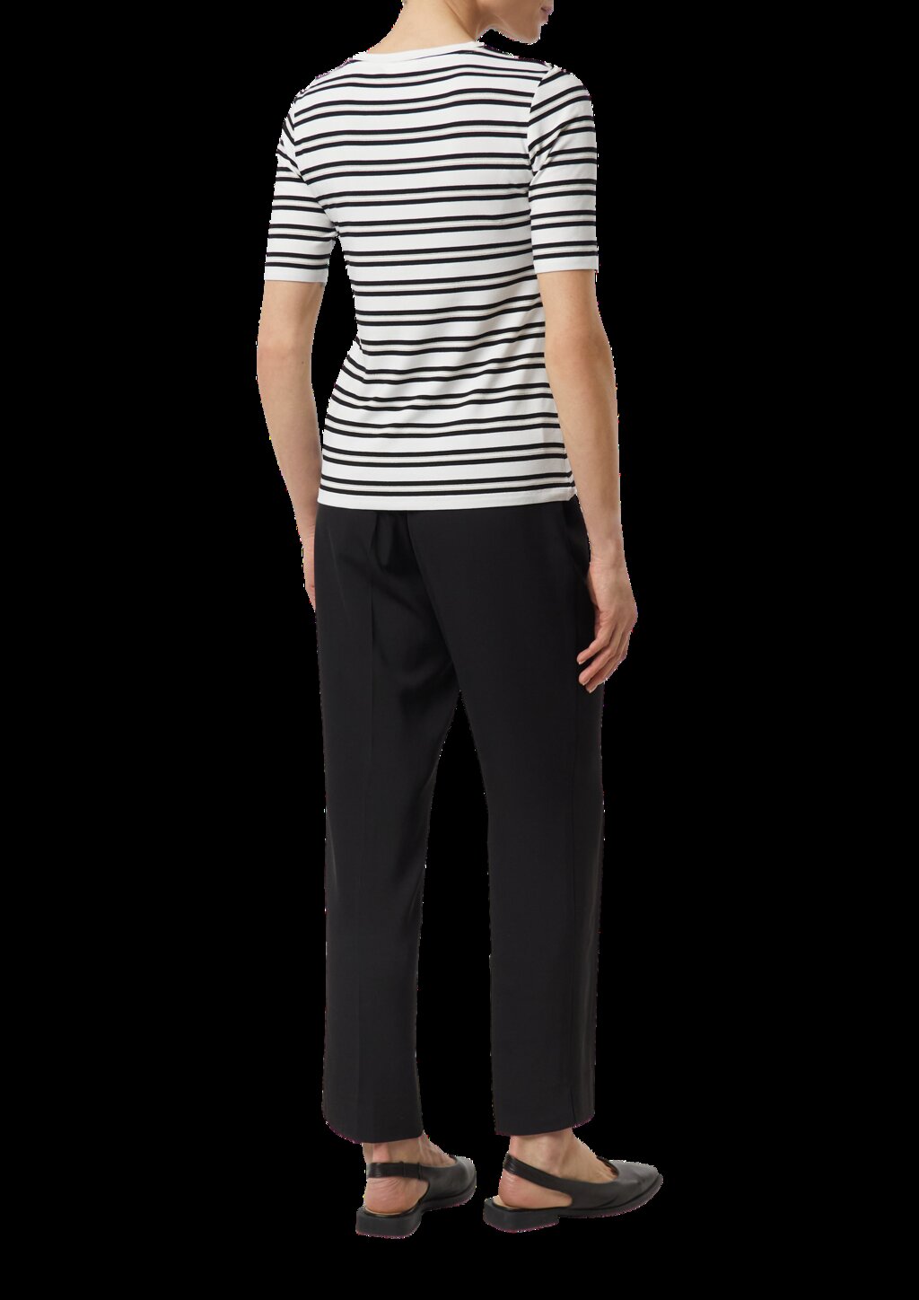 Schmales T-Shirt mit Streifenmuster