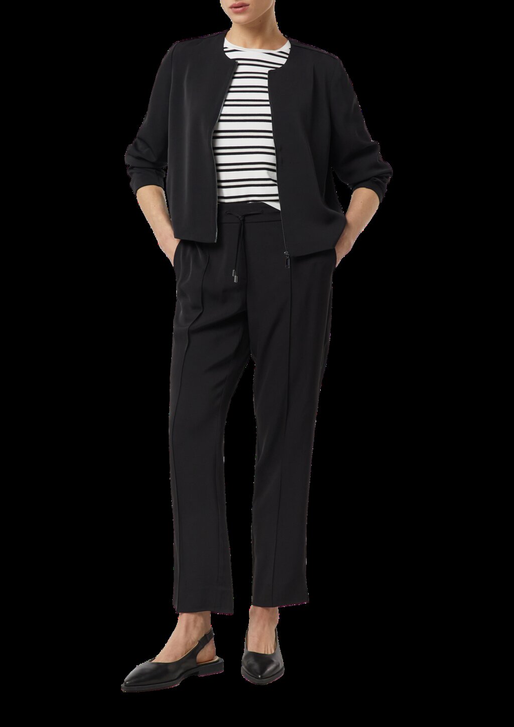 Schmales T-Shirt mit Streifenmuster