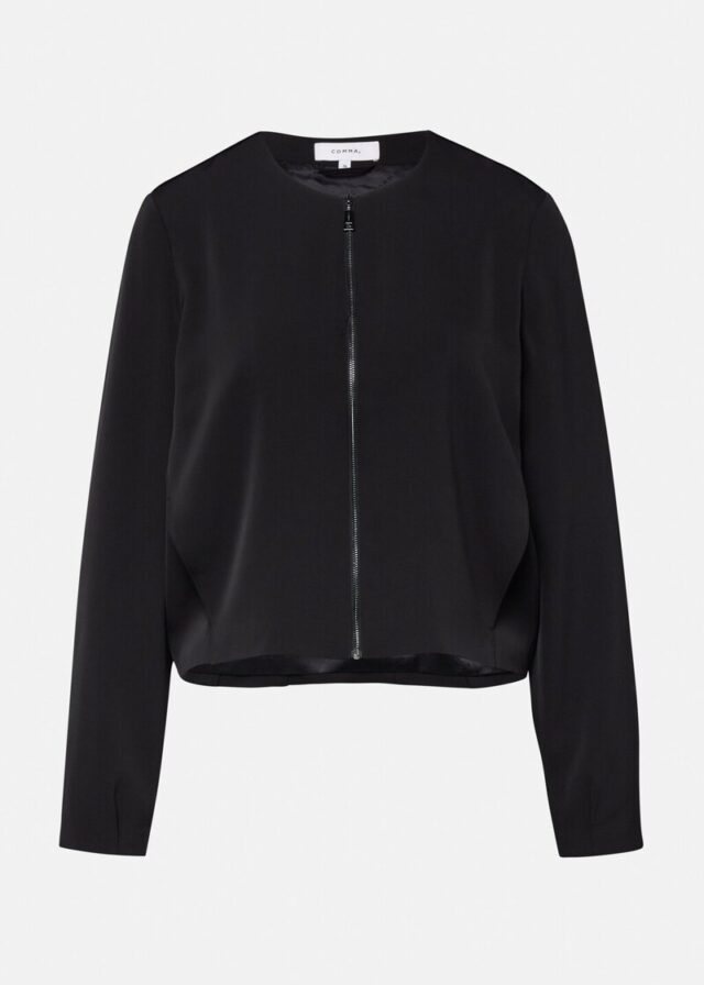 Fließender Blouson mit Eingrifftaschen