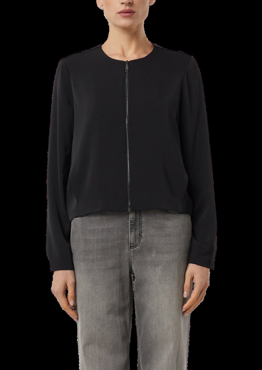 Fließender Blouson mit Eingrifftaschen