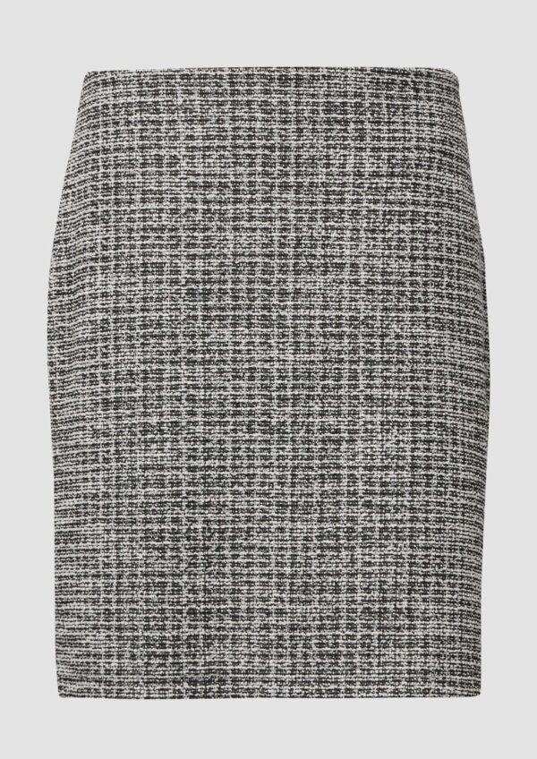 Kurzer Bouclé-Rock aus Sweat mit Elastikbund