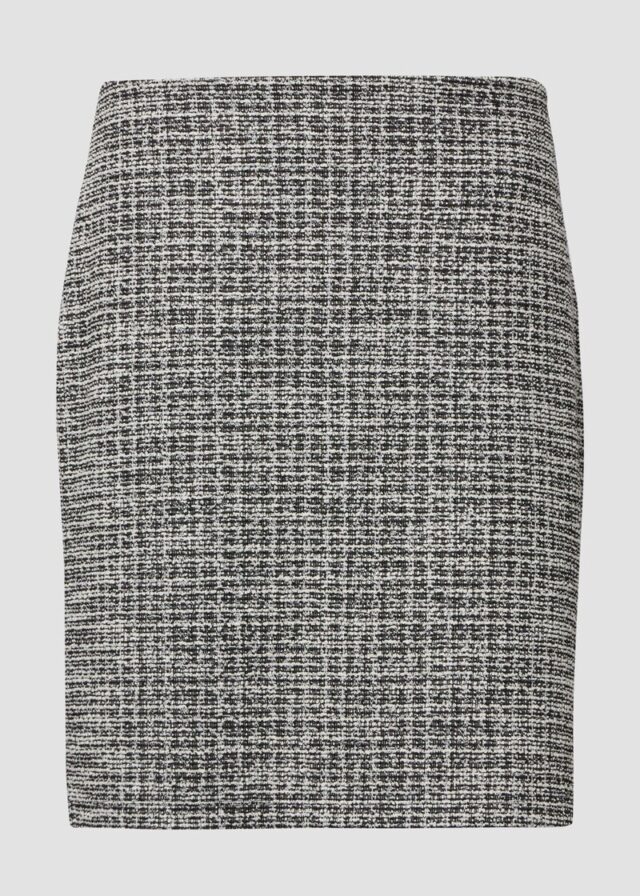 Kurzer Bouclé-Rock aus Sweat mit Elastikbund