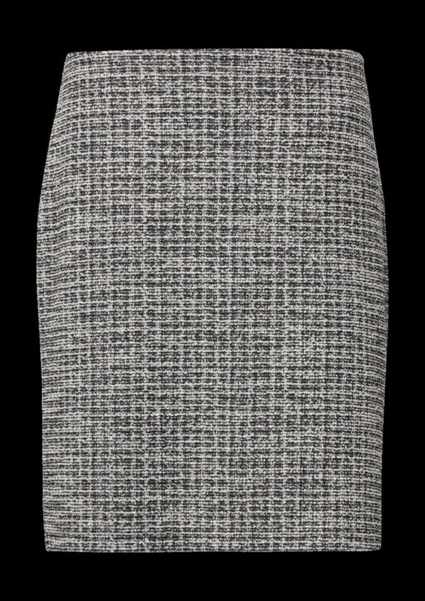 Kurzer Bouclé-Rock aus Sweat mit Elastikbund