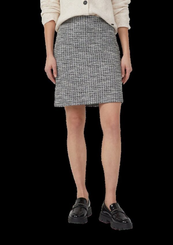 Kurzer Bouclé-Rock aus Sweat mit Elastikbund