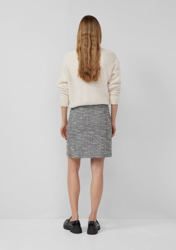 Kurzer Bouclé-Rock aus Sweat mit Elastikbund