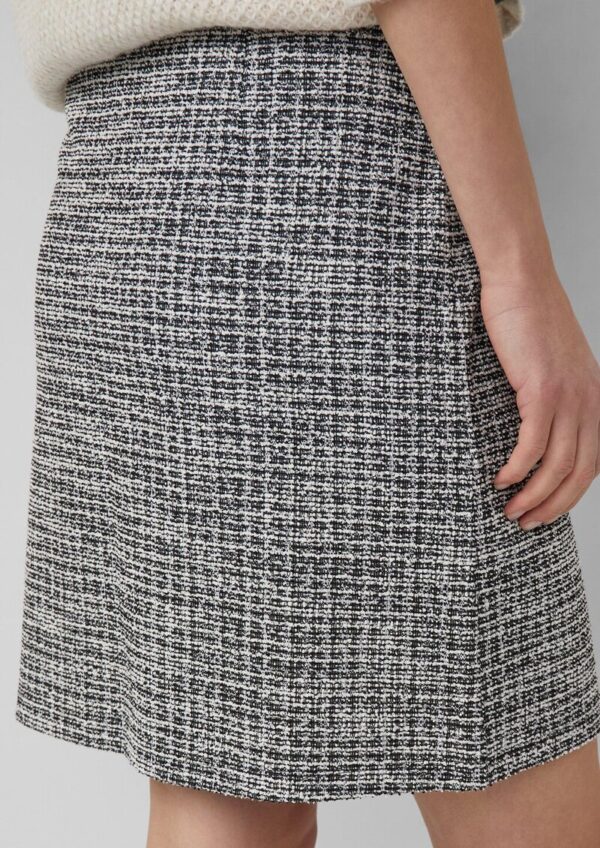 Kurzer Bouclé-Rock aus Sweat mit Elastikbund