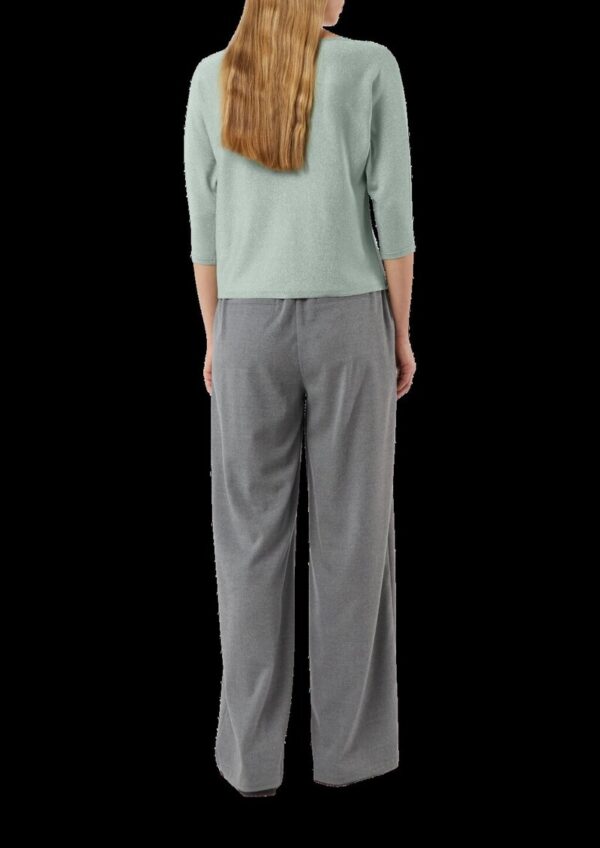 Feinstrick-Pullover mit Glitzergarn und Fledermausärmeln