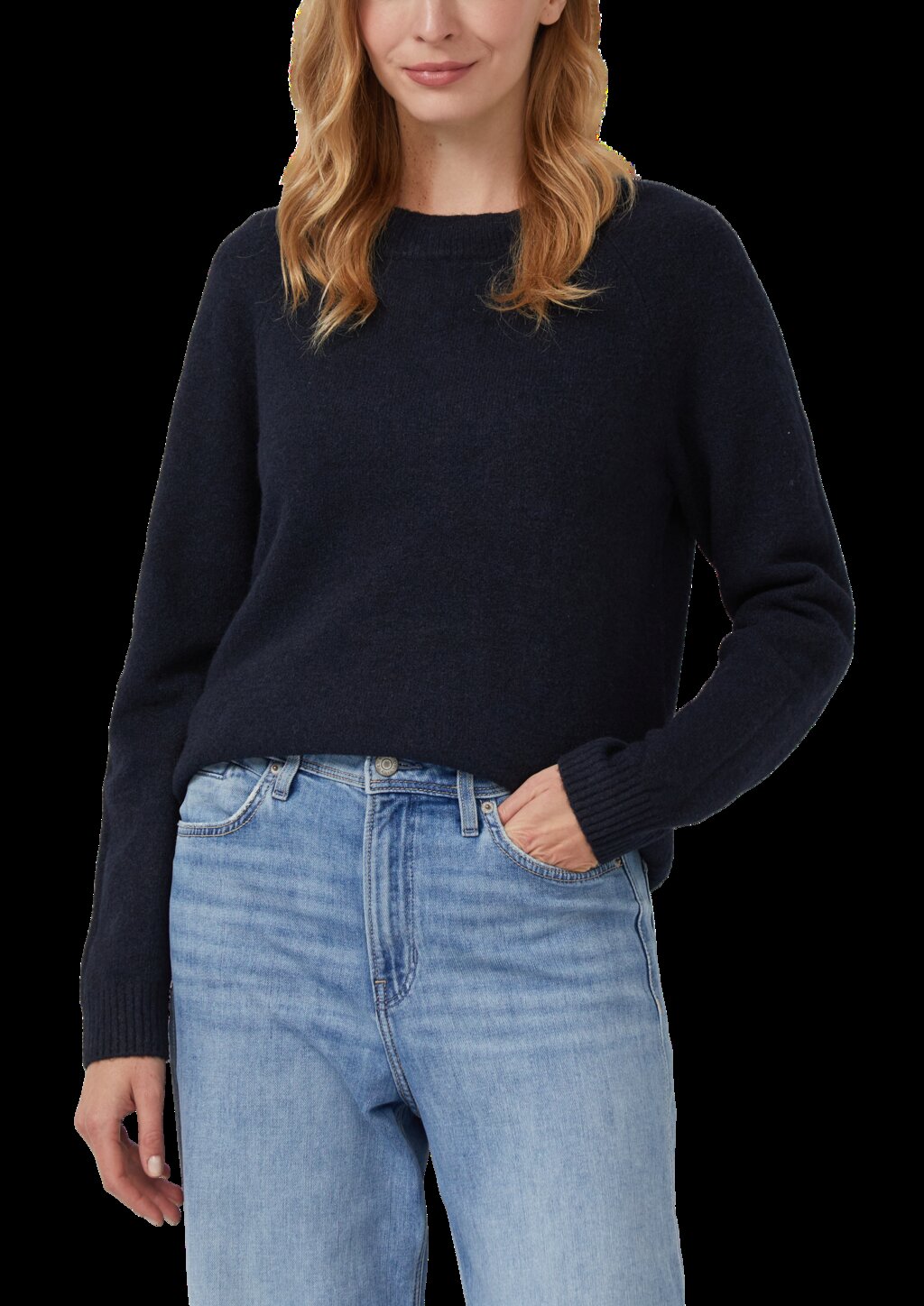 Weicher Strickpullover mit Rippbündchen