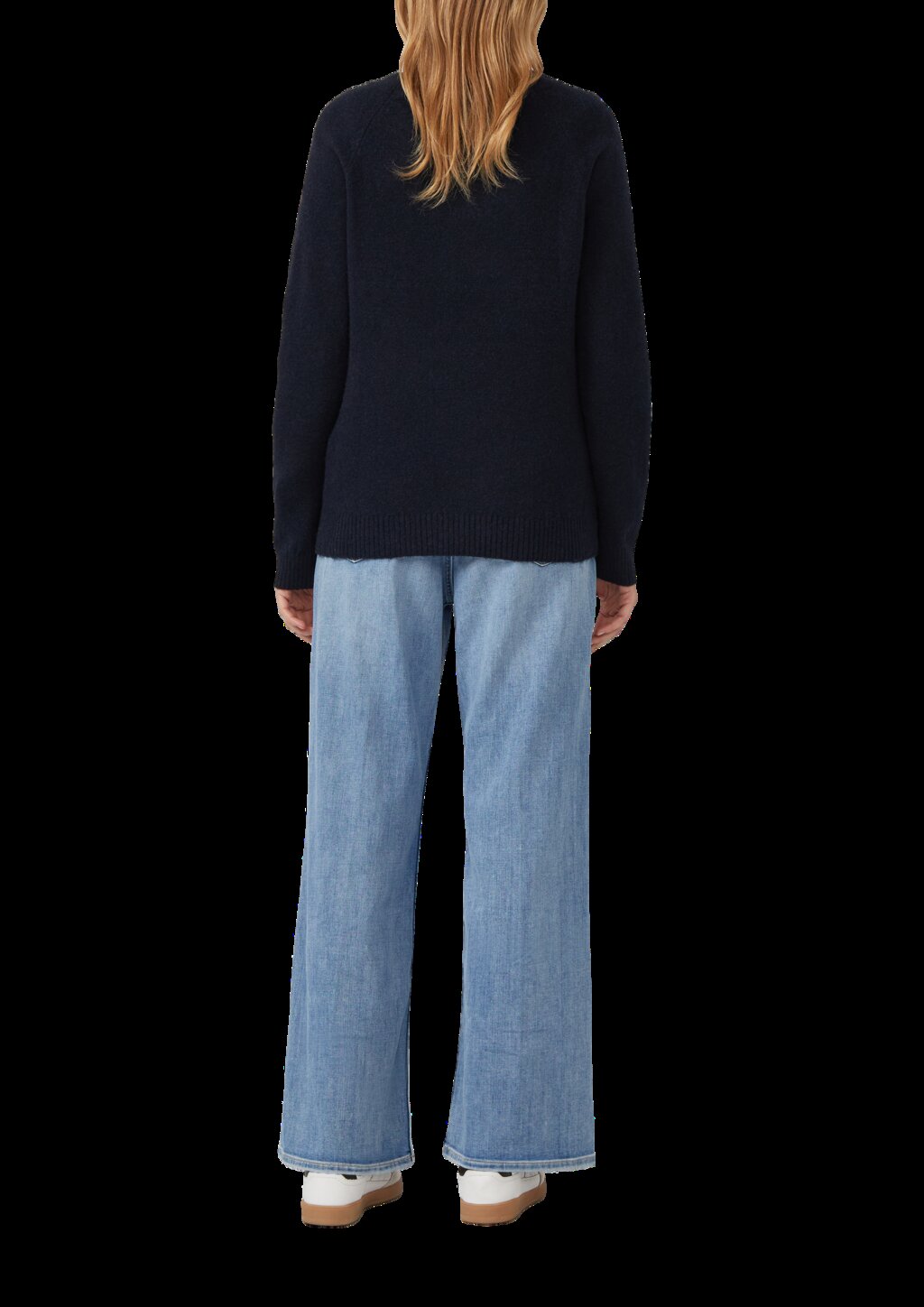 Weicher Strickpullover mit Rippbündchen