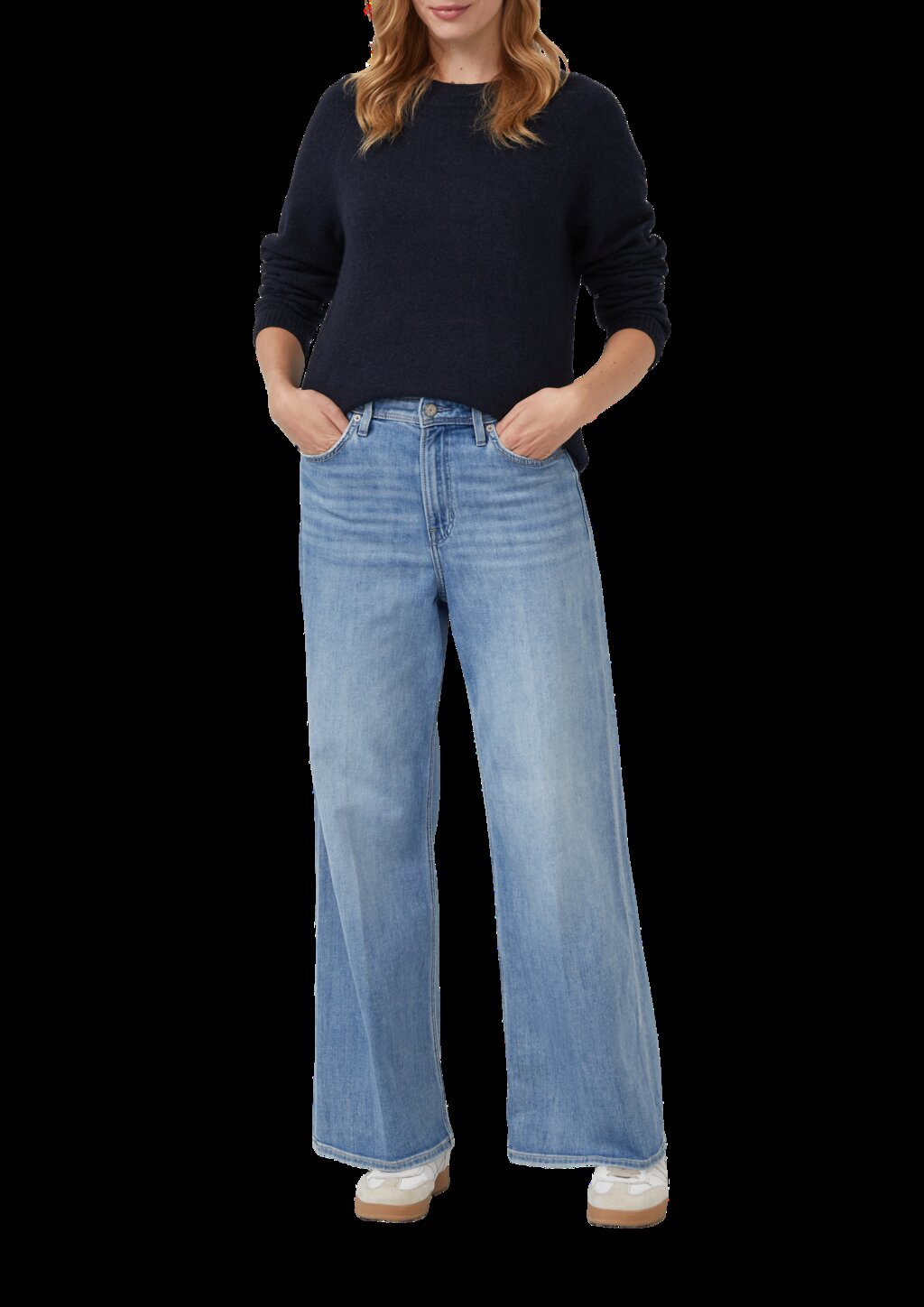 Weicher Strickpullover mit Rippbündchen