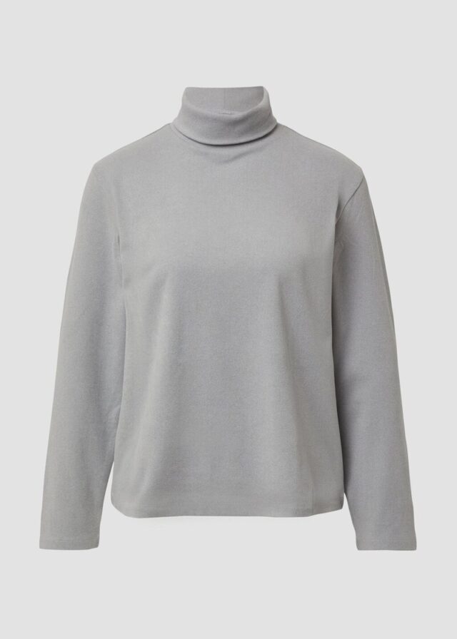 Fleece-Pullover mit Rollkragen