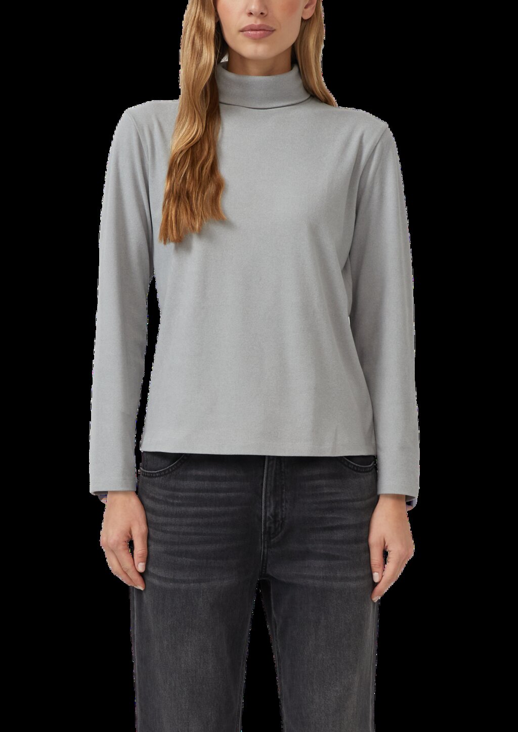 Fleece-Pullover mit Rollkragen