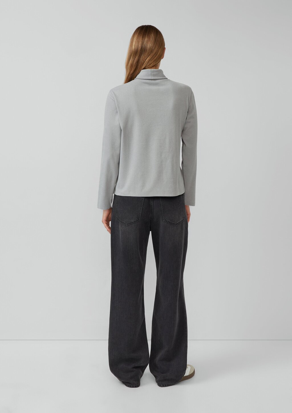 Fleece-Pullover mit Rollkragen