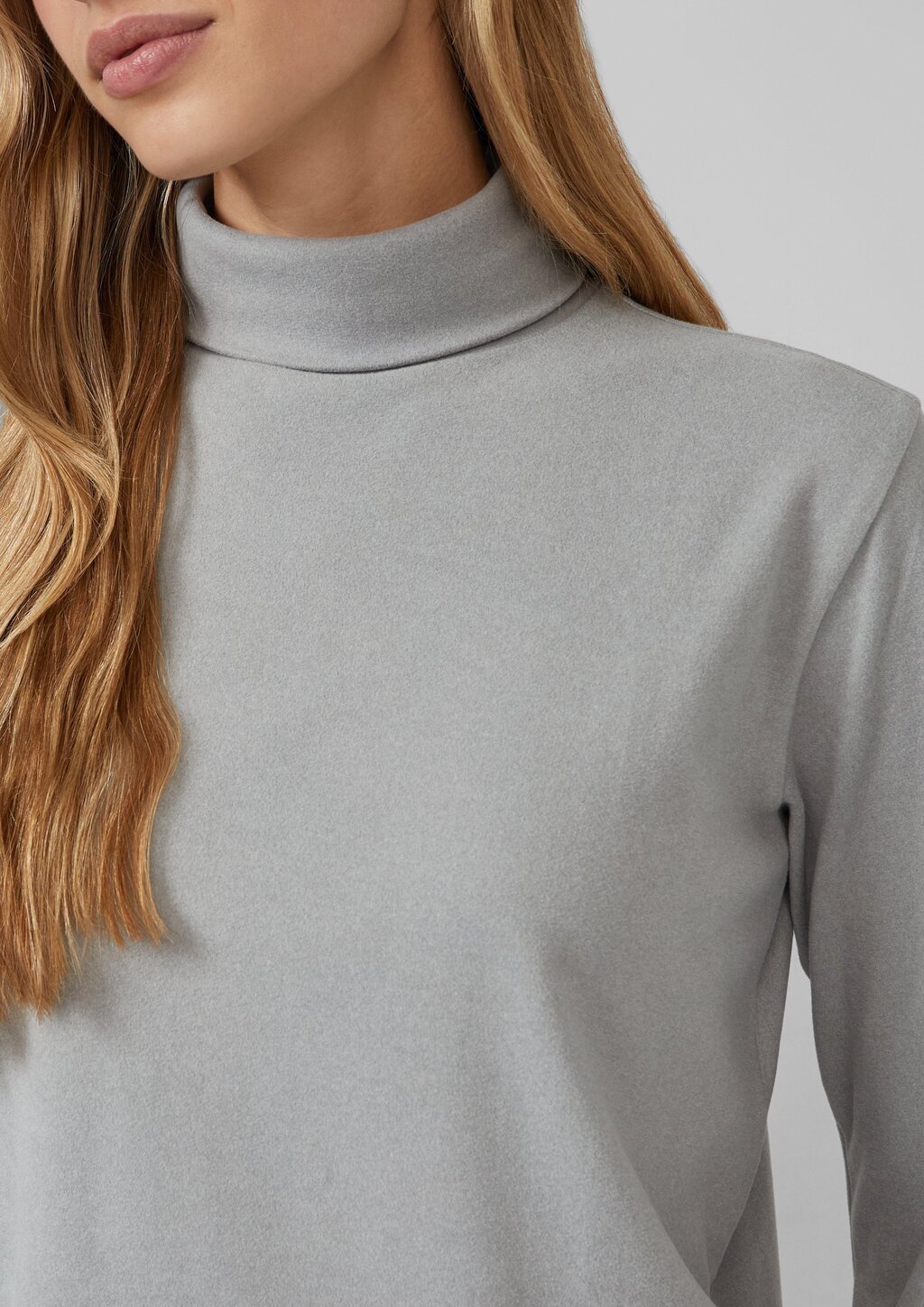 Fleece-Pullover mit Rollkragen