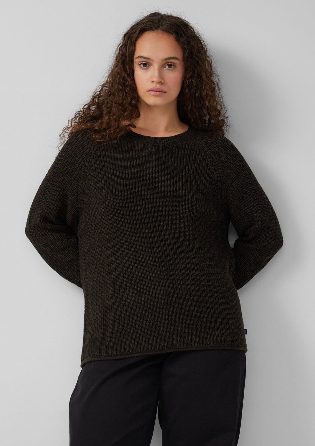 Melierter Strickpullover
