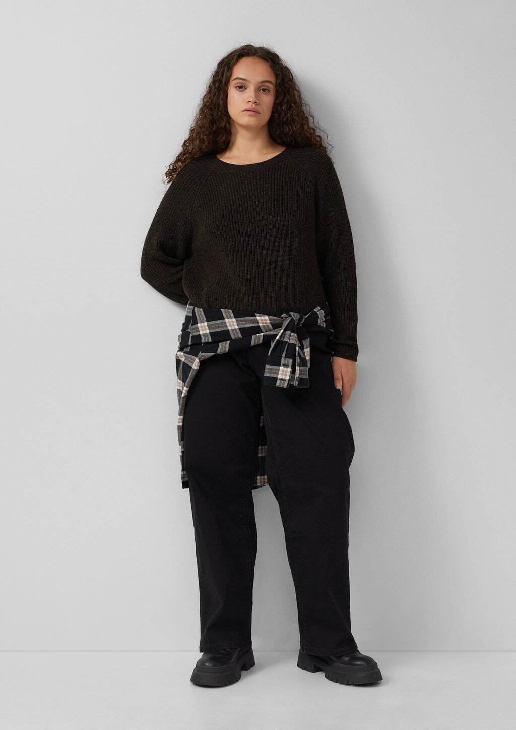 Melierter Strickpullover