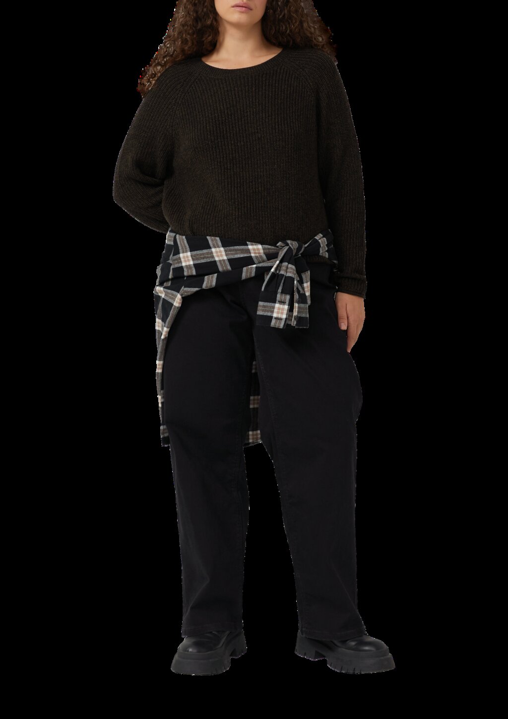 Melierter Strickpullover