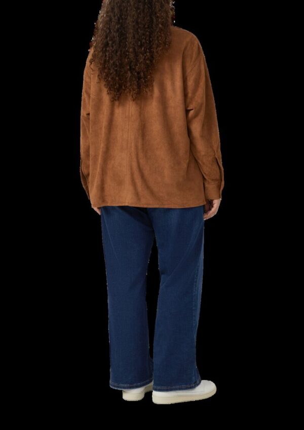 Hemdbluse in Wildlederoptik