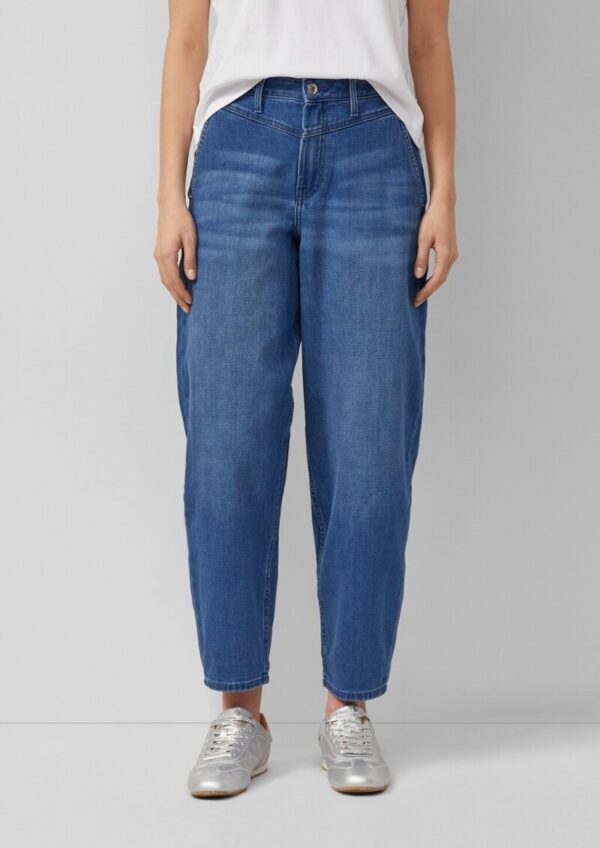 Ankle-Jeans / Regular Fit / High Rise / Barrel Leg