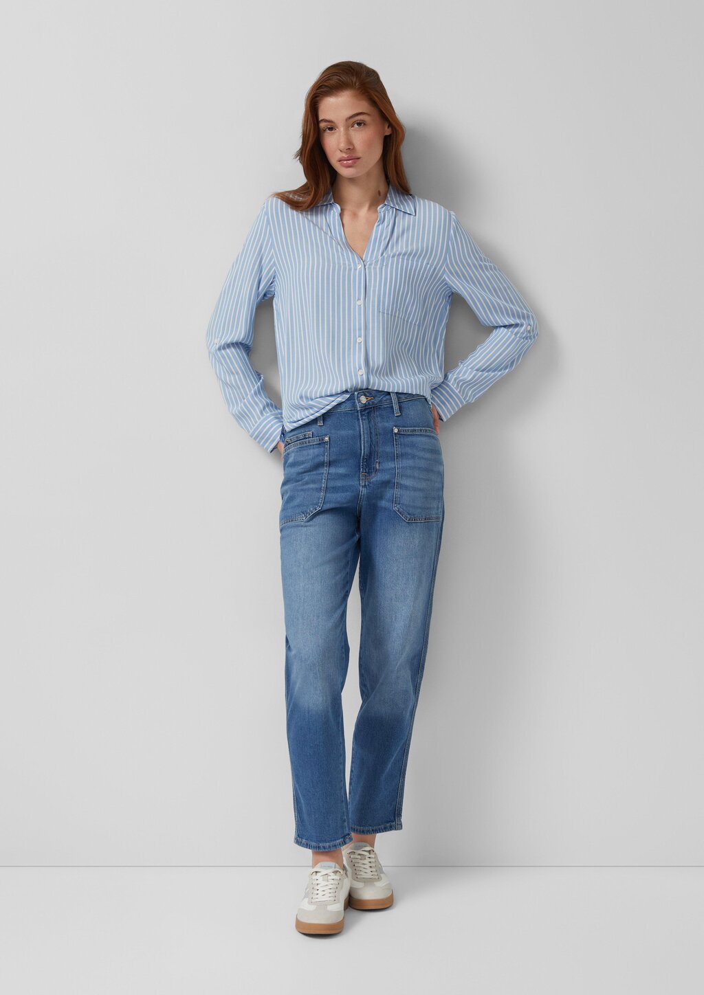 Ankle-Jeans Mom / Regular Fit / High Rise / Tapered Leg
