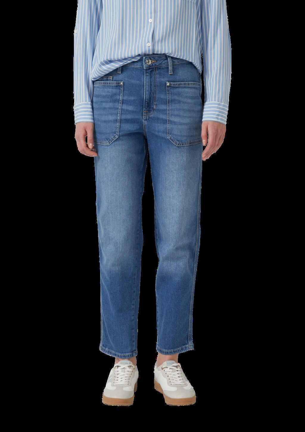Ankle-Jeans Mom / Regular Fit / High Rise / Tapered Leg