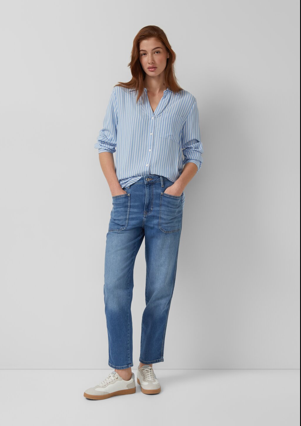 Ankle-Jeans Mom / Regular Fit / High Rise / Tapered Leg