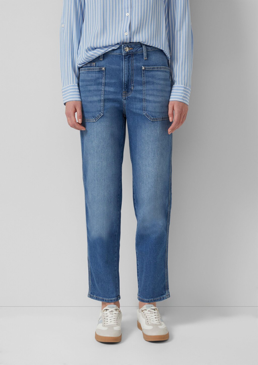 Ankle-Jeans Mom / Regular Fit / High Rise / Tapered Leg