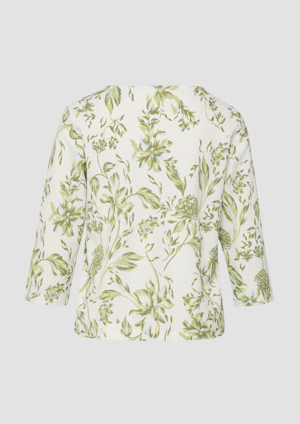 Gemustertes Jerseyshirt mit Knopf-Detail