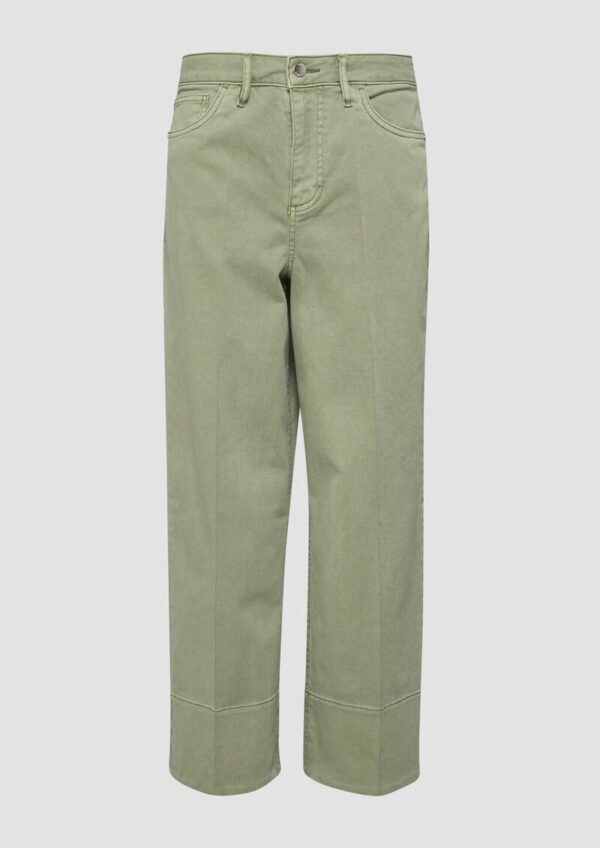 Culotte-Jeans / Regular Fit / High Rise / Wide Leg / Bügelfalten