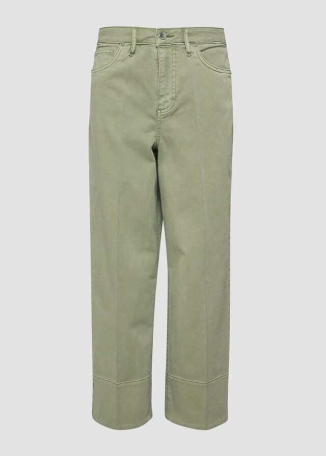 Culotte-Jeans / Regular Fit / High Rise / Wide Leg / Bügelfalten