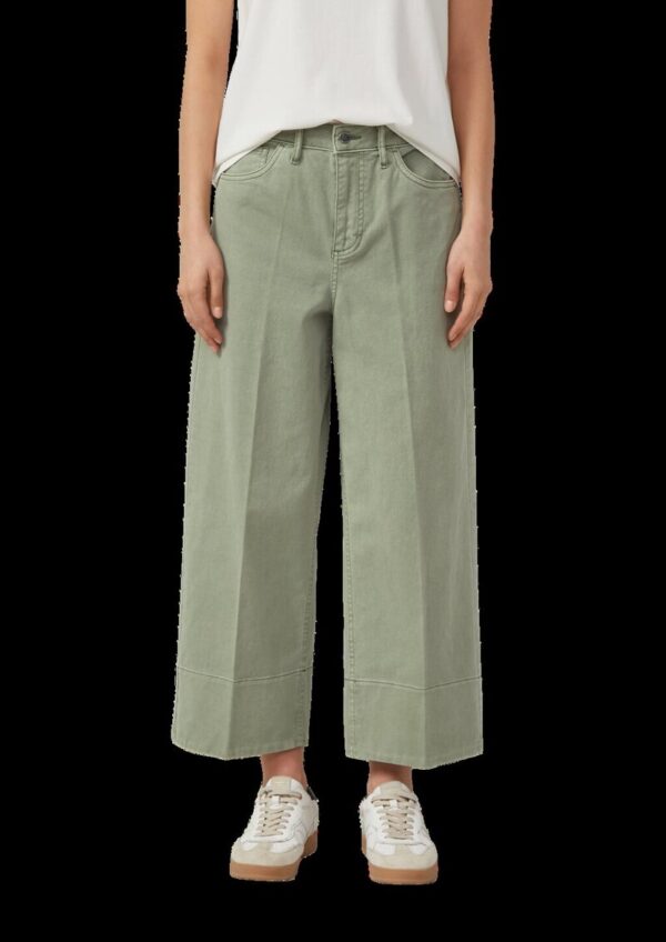 Culotte-Jeans / Regular Fit / High Rise / Wide Leg / Bügelfalten