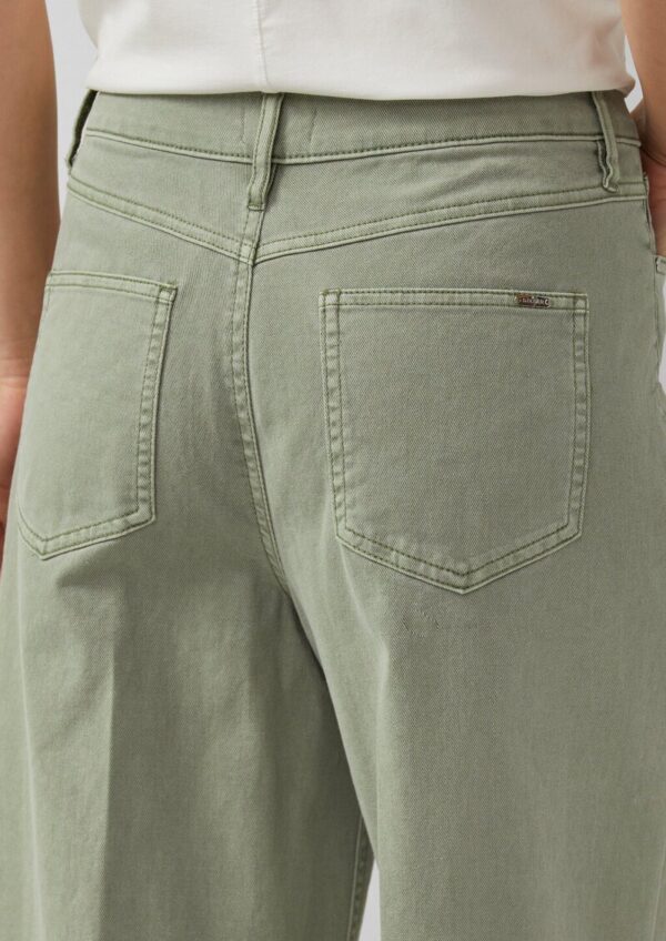 Culotte-Jeans / Regular Fit / High Rise / Wide Leg / Bügelfalten