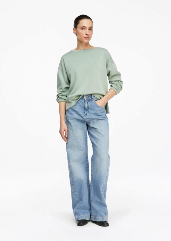 Weiches Sweatshirt mit Faltendetail am Arm