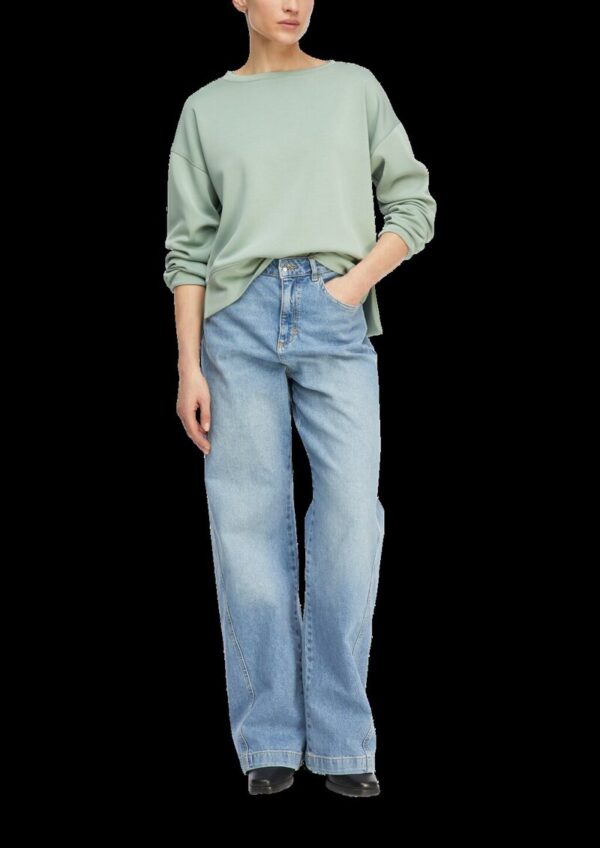 Weiches Sweatshirt mit Faltendetail am Arm