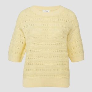 Ajour-Pullover mit Halbarm