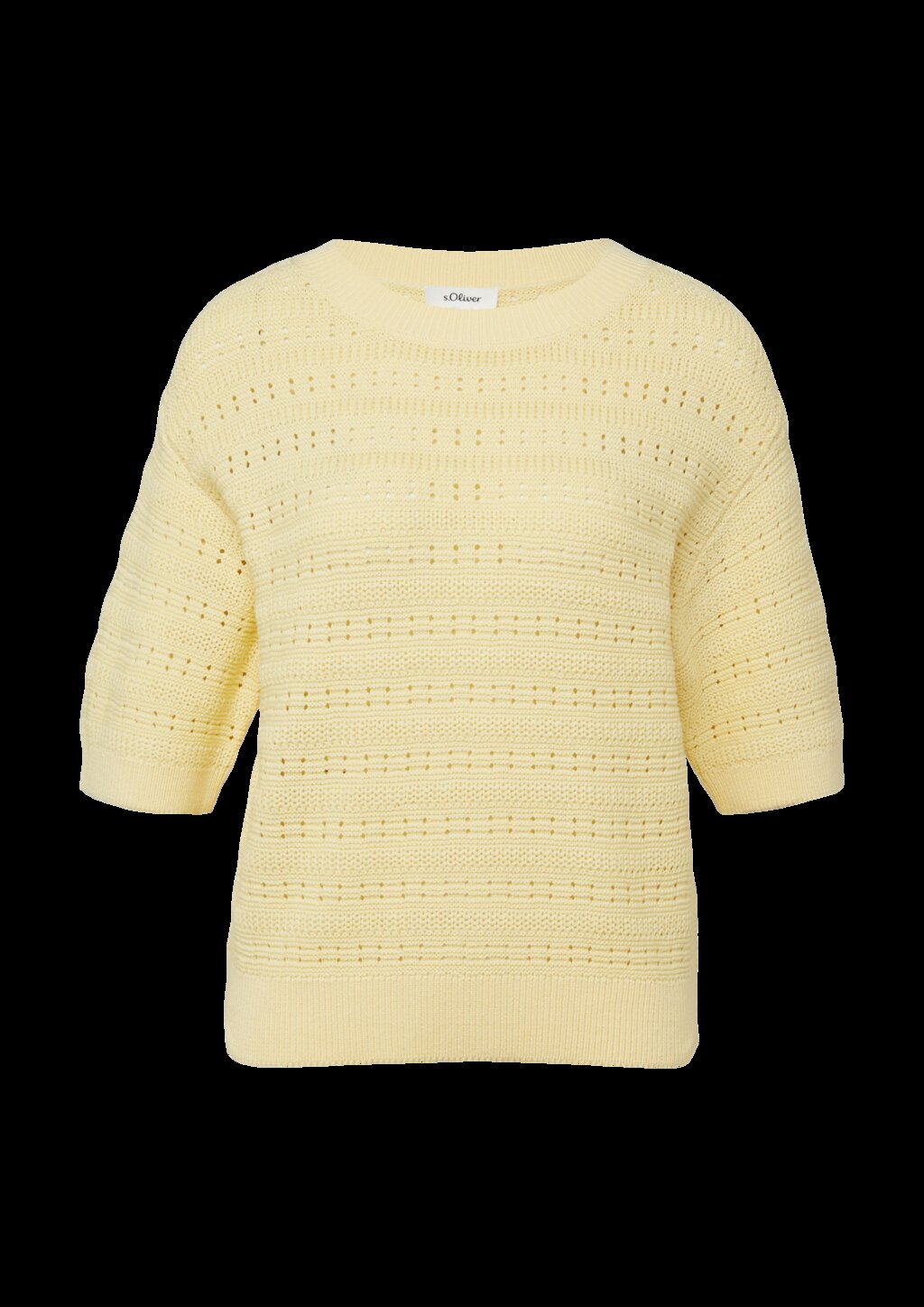 Ajour-Pullover mit Halbarm