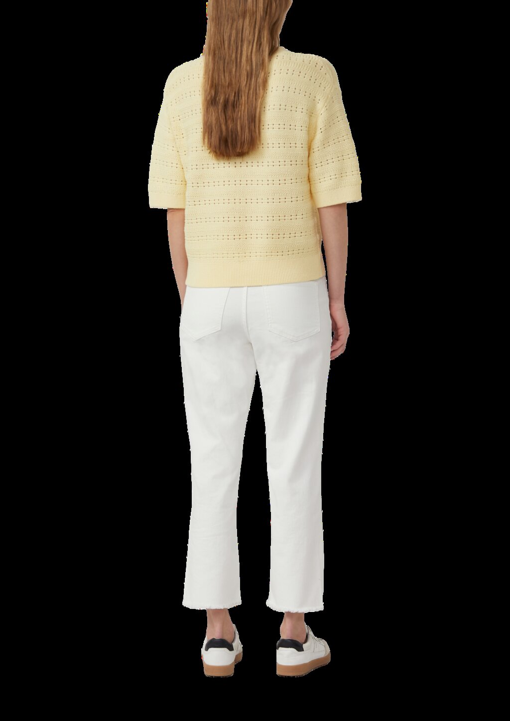 Ajour-Pullover mit Halbarm