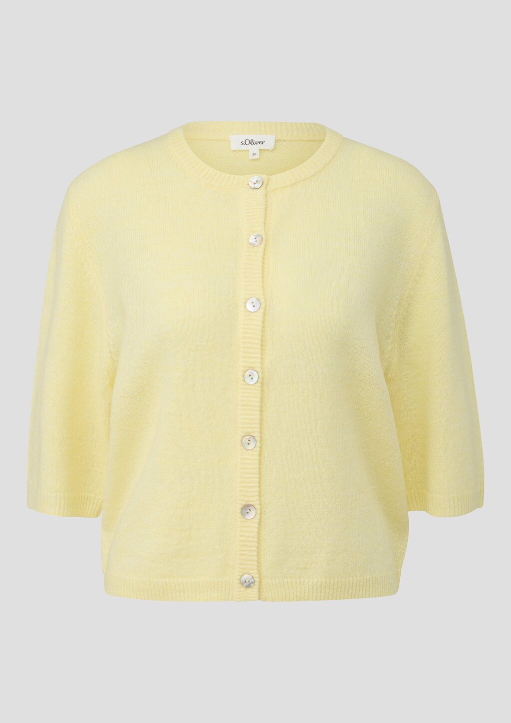 Strickjacke aus Alpaka-Mix mit Halbarm