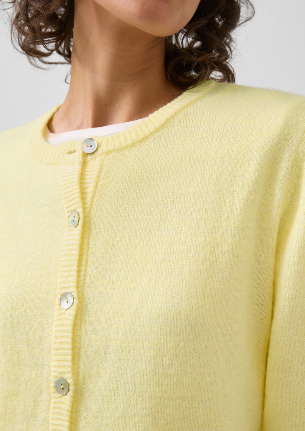 Strickjacke aus Alpaka-Mix mit Halbarm