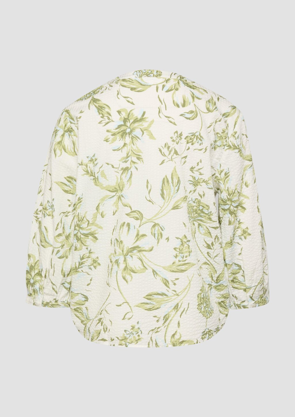 Bluse aus Seersucker mit Raffungen