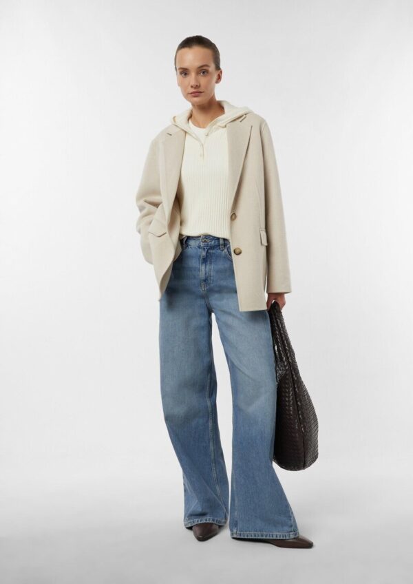 Weiches Rippshirt mit Kapuze