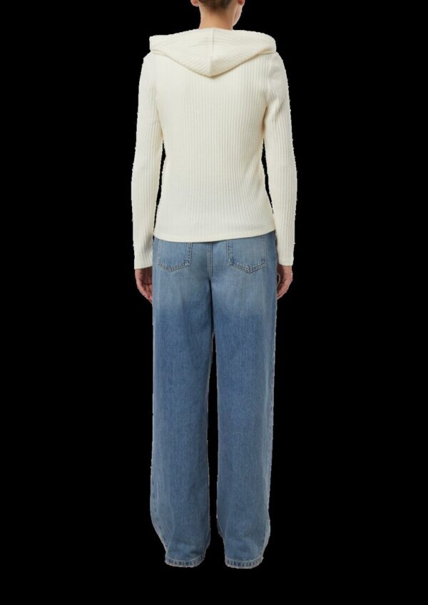 Weiches Rippshirt mit Kapuze