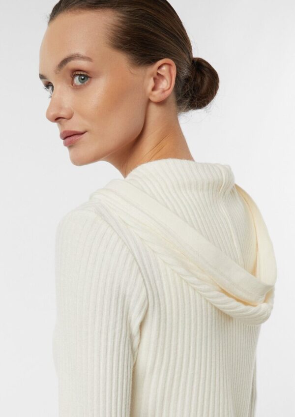 Weiches Rippshirt mit Kapuze