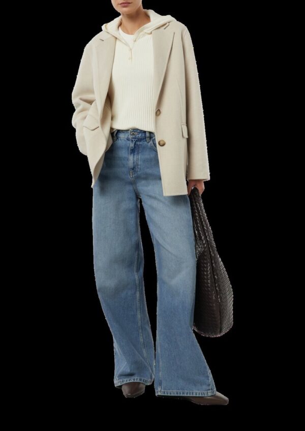 Weiches Rippshirt mit Kapuze