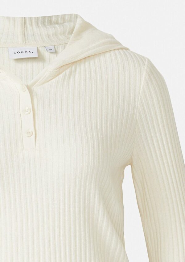 Weiches Rippshirt mit Kapuze