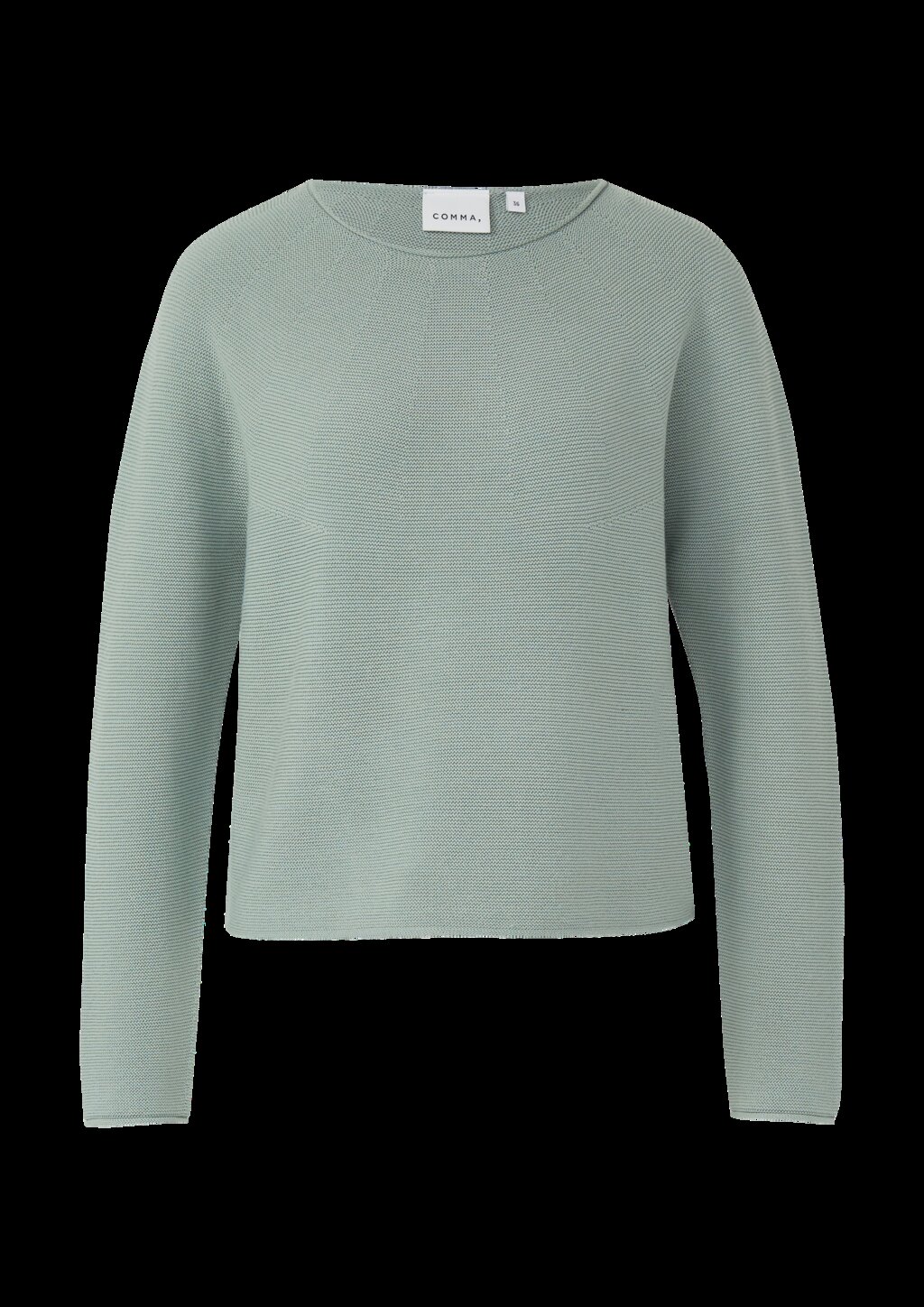 Strukturierter Strickpullover mit Rollsaum