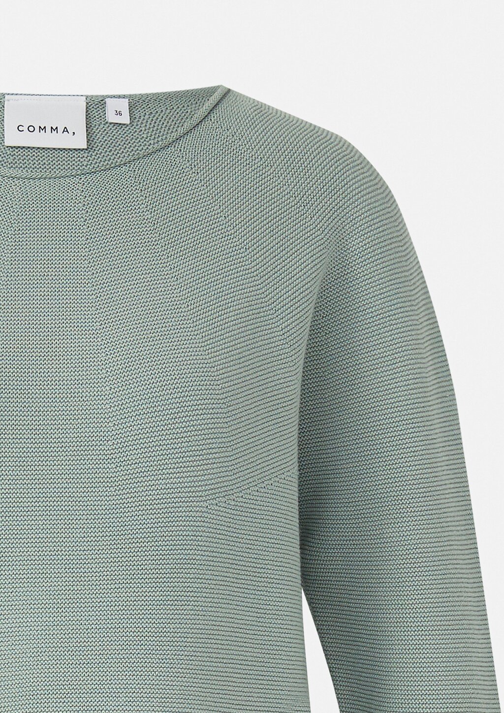 Strukturierter Strickpullover mit Rollsaum